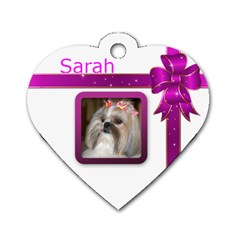 School Or Key Heart Dog Tag (2 Sided)