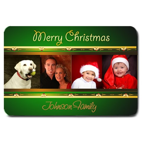 Green Large Christmas Door Mat By Deborah 30 x20  Door Mat