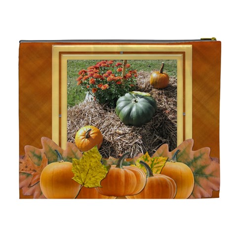 Pumpkin Delight Xl Cosmetic Bag By Lil Back