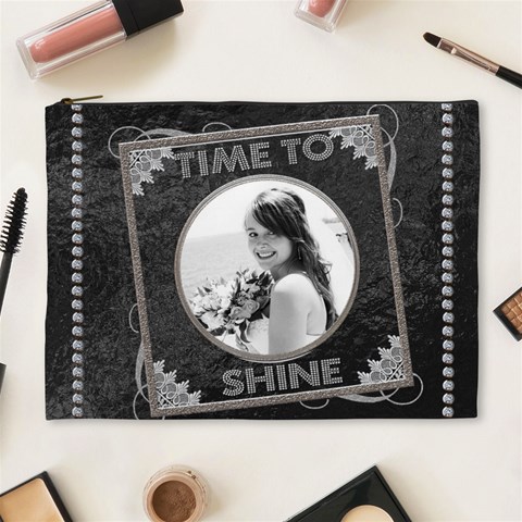 Time To Shine Xl Cosmetic Bag By Lil Front