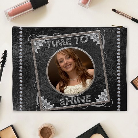 Time To Shine Xl Cosmetic Bag By Lil Back