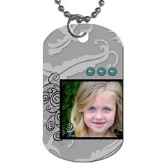 Twirl Framed Tag - Dog Tag (One Side)