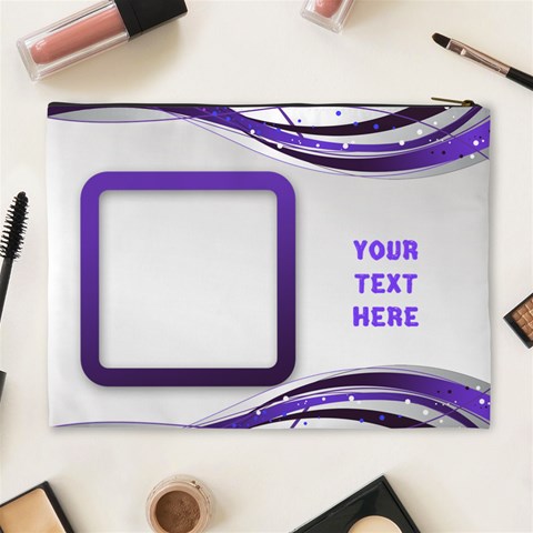 Purple Swirl Xl Cosmetic Bag By Deborah Back