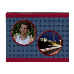 Red and Navy XL cosmetic Bag - Cosmetic Bag (XL) Red and Navy XL cosmetic Bag - Cosmetic Bag (XL)