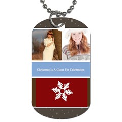 merry christmas - Dog Tag (One Side)