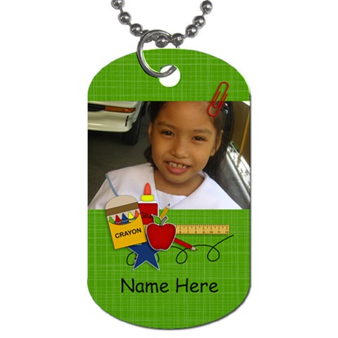 Dog Tag (two Sides): Back To School1 By Jennyl Back