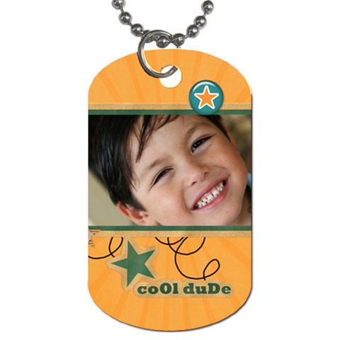 Dog Tag (two Sides): Cool Dude By Jennyl Front
