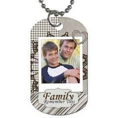 family - Dog Tag (One Side)