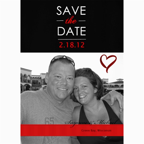 5x7 Save The Date Card By Lana Laflen 7 x5  Photo Card - 4