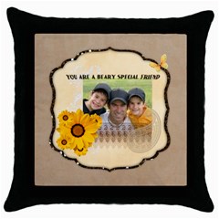 friendship - Throw Pillow Case (Black)