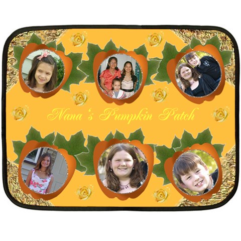 Gramma s Pumpkin Patch By Kim Blair 35 x27  Blanket