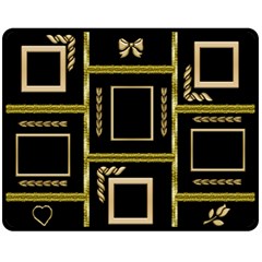 Black and Gold Medium Blanket (4 styles) - Fleece Blanket (Medium) Black and Gold Medium Blanket (4 styles) - Fleece Blanket (Medium)