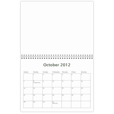 2012 Calendar By Monica Oct 2012