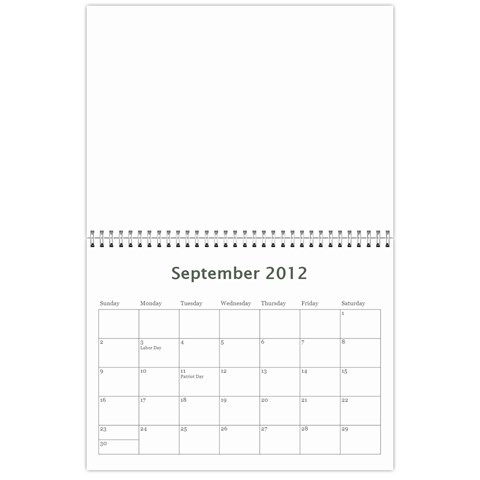 2012 Calendar By Monica Sep 2012