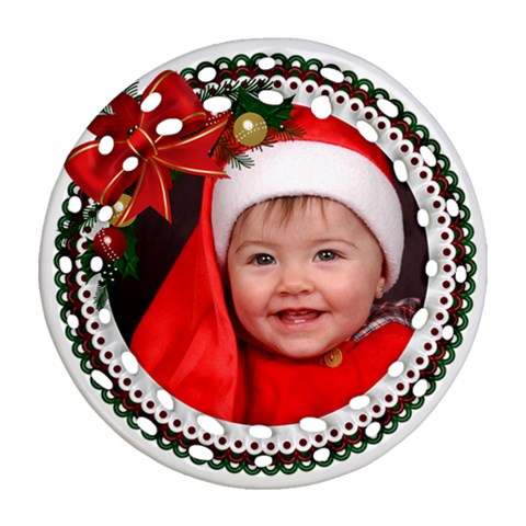 Christmas Filigree Ornament 2 (2 Sided) By Deborah Front