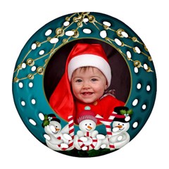 Christmas Filigree Ornament 3 (2 sided) - Round Filigree Ornament (Two Sides) Christmas Filigree Ornament 3 (2 sided) - Round Filigree Ornament (Two Sides)