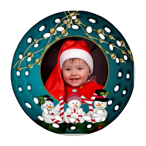 Christmas Filigree Ornament 3 (2 Sided) By Deborah Back