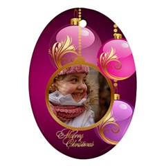 Christmas Oval Ornament 2 (2 sided) - Oval Ornament (Two Sides)