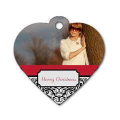 xmas - Dog Tag Heart (One Side)