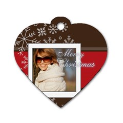 xmas - Dog Tag Heart (One Side)