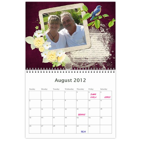 Edited Calendar For Mom By Julie Severin Aug 2012