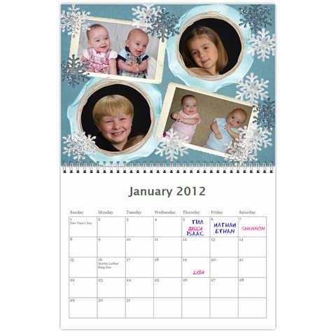 Edited Calendar For Mom By Julie Severin Jan 2012