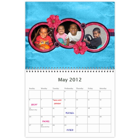 Edited Calendar For Mom By Julie Severin May 2012