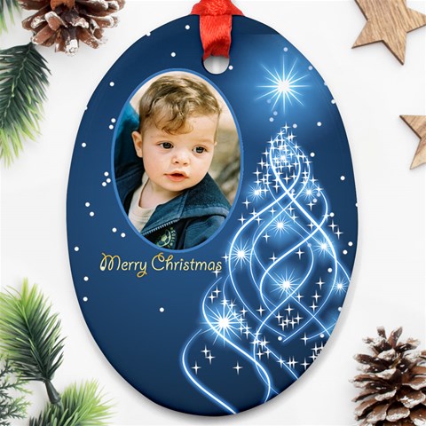 Christmas Oval Ornament 3 (2 Sided) By Deborah Front