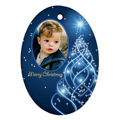 Christmas Oval Ornament 3 (2 sided) - Oval Ornament (Two Sides)