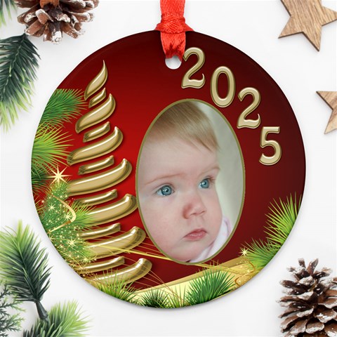 Christmas Round Ornament 1 (2 Sided) By Deborah Back