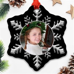 Silver snowflake ornament (2 sided) - Snowflake Ornament (Two Sides)