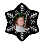 Silver snowflake ornament (2 sided) - Snowflake Ornament (Two Sides)