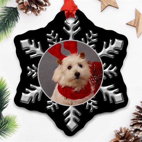 Silver Snowflake Ornament (2 Sided) By Deborah Back