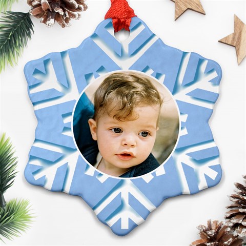 Blue Snowflake Ornament (2 Sided) By Deborah Back