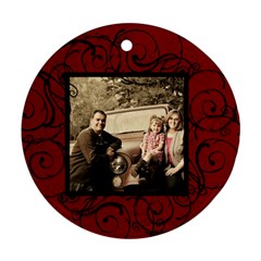 Swirly fram ornament - Round Ornament (Two Sides) Swirly fram ornament - Round Ornament (Two Sides)