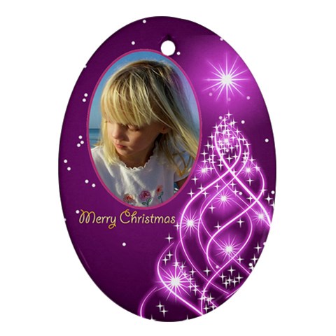 Christmas Oval Ornament 4 (2 Sided) By Deborah Front