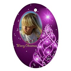 Christmas Oval Ornament 4 (2 sided) - Oval Ornament (Two Sides)
