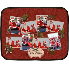 Mini Fleece Blanket - Merry Christmas - One Side Fleece Blanket (Mini)