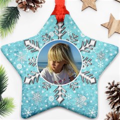 My blue snowflake ornament (2 Sided) - Star Ornament (Two Sides)