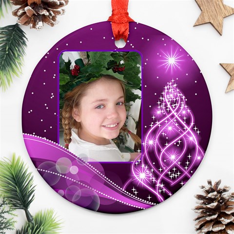Christmas Round Ornament 4 (2 Sided) By Deborah Front