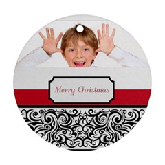 Christmas Theme Card - Round Ornament (Two Sides) Christmas Theme Card - Round Ornament (Two Sides)