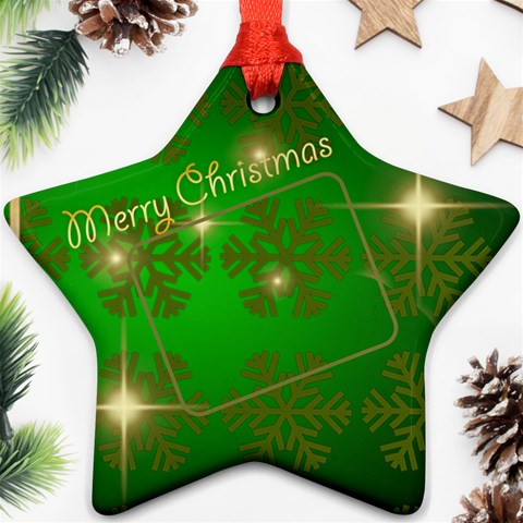 Merry Christmas Green Star (2 Sided) By Deborah Back