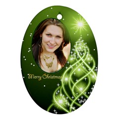 Christmas Oval Ornament 7 (2 sided) - Oval Ornament (Two Sides)