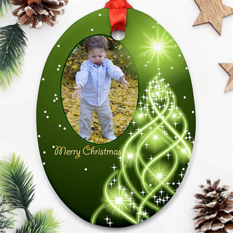 Christmas Oval Ornament 7 (2 Sided) By Deborah Back