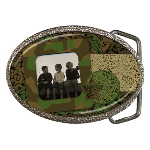 Cammo Belt Buckle By Amanda Bunn Front