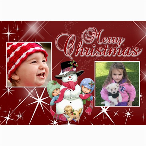 Christmas 2011 5x7 Photo Cards (x10)  By Picklestar Scraps 7 x5  Photo Card - 10