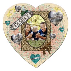 Family Heart Puzzle - Jigsaw Puzzle (Heart)