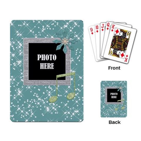 Holiday Melodies Playing Cards 1 By Lisa Minor Back