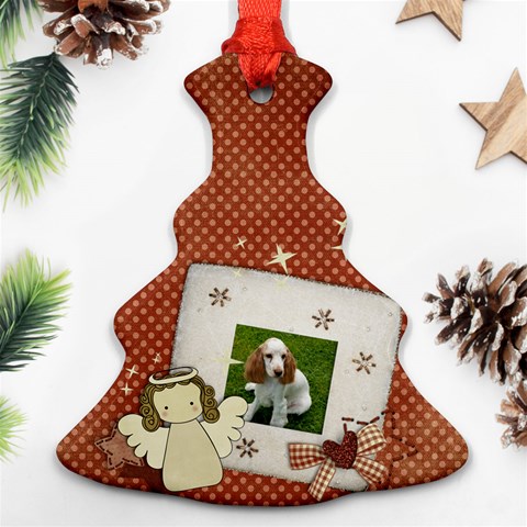 Christmas Tree Ornment/angel/snowman (2 Sides) By Mikki Front