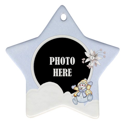 Five Little Snowman Star Ornament 1 By Lisa Minor Front